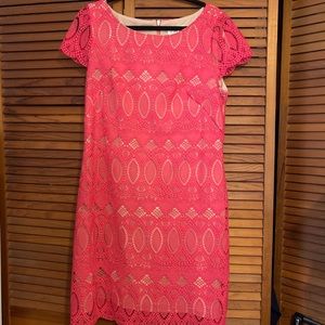 Eliza J Pink Cap Sleeve Dress 12